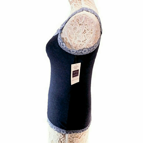 NWT-HANKY PANKY SEXY CHAMBRAY & LACE TANK TOP - Picture 4 of 7